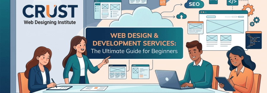 Professional web design and development services for small businesses by CRUST Web Designing Institute