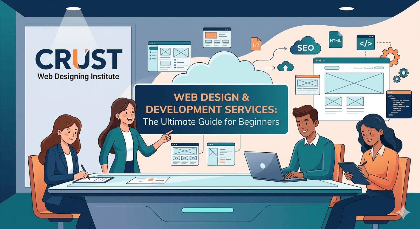 Professional web design and development services for small businesses by CRUST Web Designing Institute